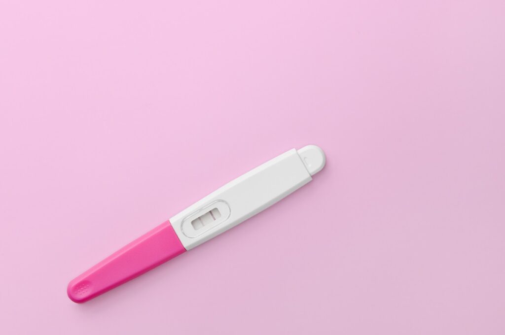 test de sarcină pozitic cu linie estompată