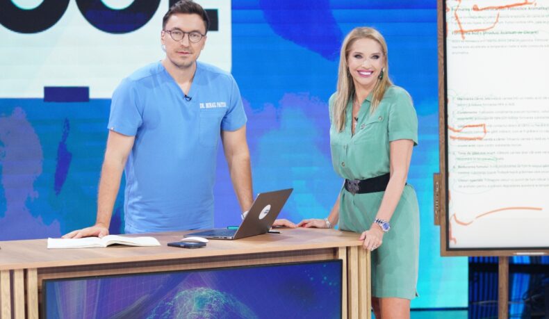 Ileana Badiu, antreprenor, și Mihail Pautov, medic specialist, în platoul emisiunii MediCOOL